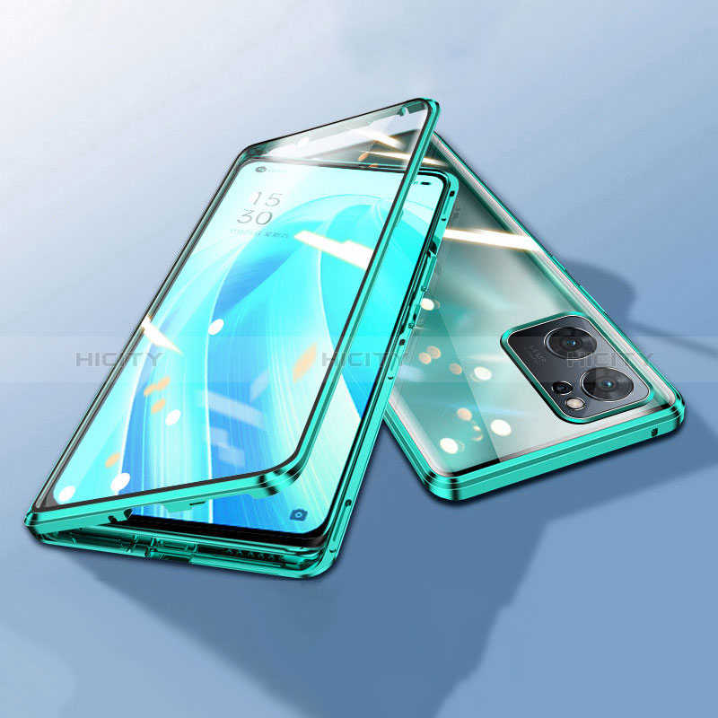 Handyhülle Hülle Luxus Aluminium Metall Rahmen Spiegel 360 Grad Ganzkörper Tasche P01 für Realme V23 5G