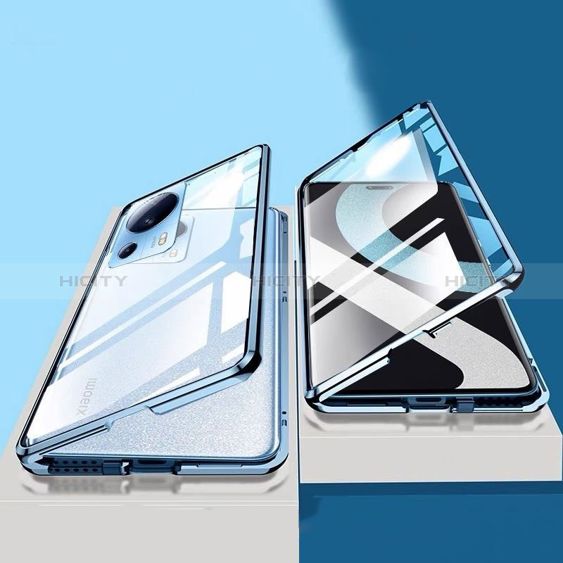 Handyhülle Hülle Luxus Aluminium Metall Rahmen Spiegel 360 Grad Ganzkörper Tasche P01 für Xiaomi Mi 12 Lite NE 5G groß