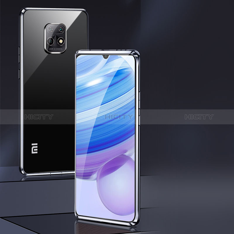 Handyhülle Hülle Luxus Aluminium Metall Rahmen Spiegel 360 Grad Ganzkörper Tasche P01 für Xiaomi Redmi 10X 5G groß