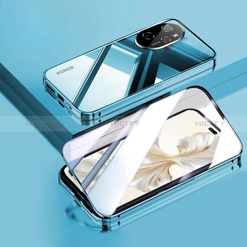 Handyhülle Hülle Luxus Aluminium Metall Rahmen Spiegel 360 Grad Ganzkörper Tasche P02 für Huawei Honor 100 Pro 5G