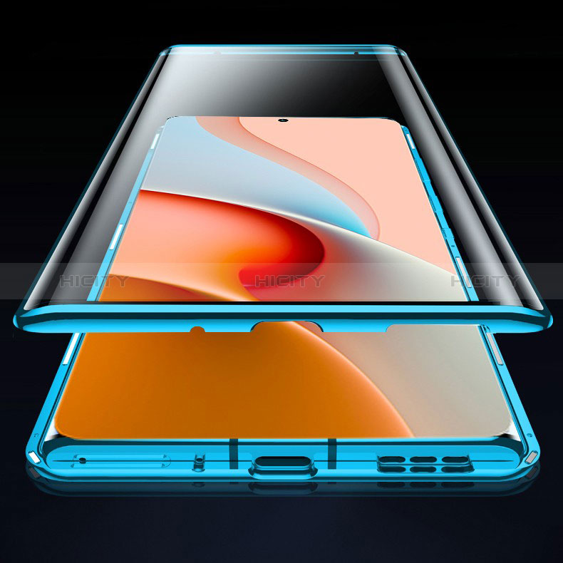 Handyhülle Hülle Luxus Aluminium Metall Rahmen Spiegel 360 Grad Ganzkörper Tasche P02 für Xiaomi Mi 10T Lite 5G