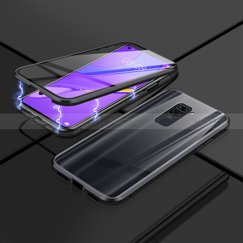 Handyhülle Hülle Luxus Aluminium Metall Rahmen Spiegel 360 Grad Ganzkörper Tasche P02 für Xiaomi Redmi 10X 5G groß