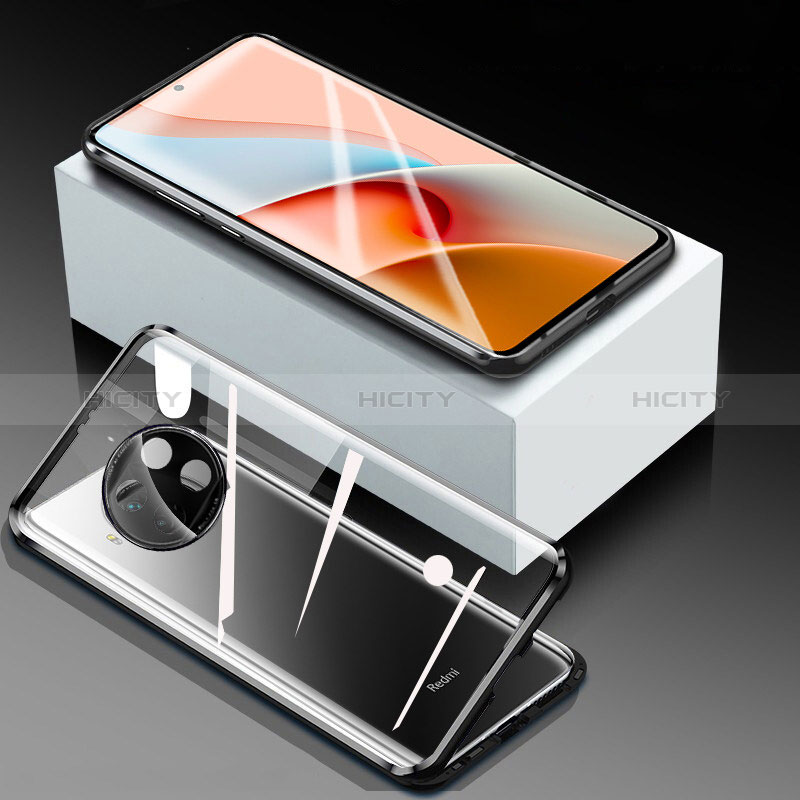 Handyhülle Hülle Luxus Aluminium Metall Rahmen Spiegel 360 Grad Ganzkörper Tasche P03 für Xiaomi Mi 10i 5G groß