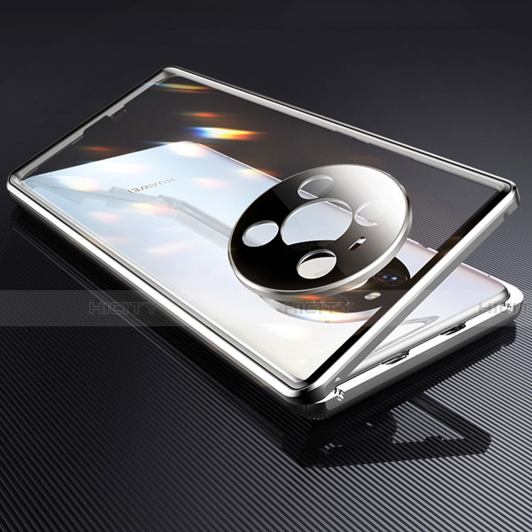 Handyhülle Hülle Luxus Aluminium Metall Rahmen Spiegel 360 Grad Ganzkörper Tasche T01 für Huawei Mate 40E 5G
