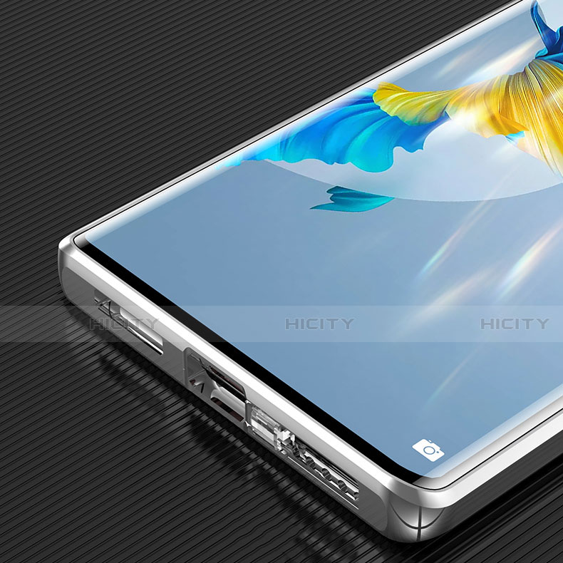 Handyhülle Hülle Luxus Aluminium Metall Rahmen Spiegel 360 Grad Ganzkörper Tasche T01 für Huawei Mate 40E Pro 5G