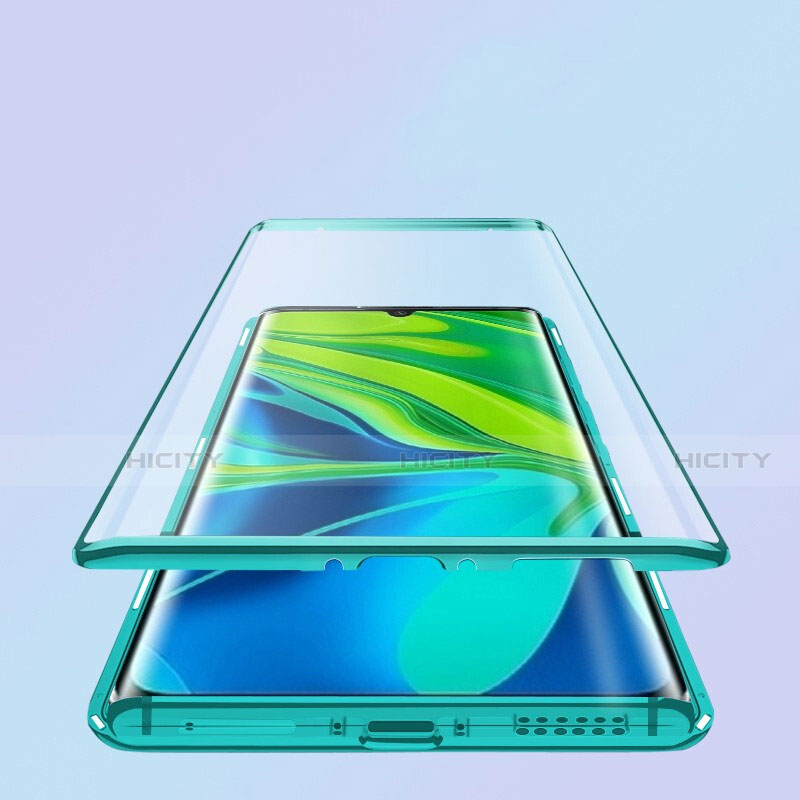 Handyhülle Hülle Luxus Aluminium Metall Rahmen Spiegel 360 Grad Ganzkörper Tasche T01 für Xiaomi Mi Note 10 Pro