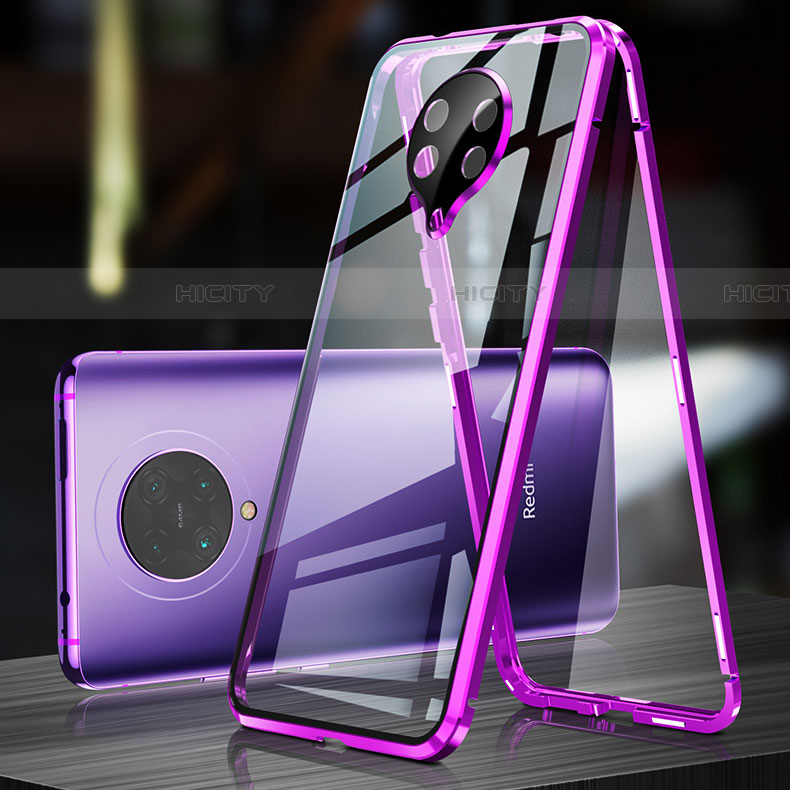 Handyhülle Hülle Luxus Aluminium Metall Rahmen Spiegel 360 Grad Ganzkörper Tasche T01 für Xiaomi Redmi K30 Pro 5G groß