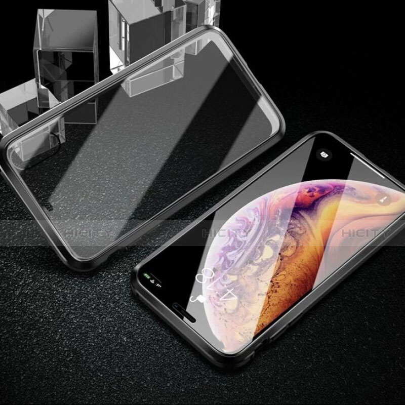 Handyhülle Hülle Luxus Aluminium Metall Rahmen Spiegel 360 Grad Ganzkörper Tasche T02 für Xiaomi Mi A3