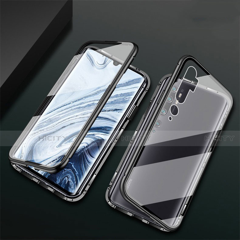Handyhülle Hülle Luxus Aluminium Metall Rahmen Spiegel 360 Grad Ganzkörper Tasche T02 für Xiaomi Mi Note 10