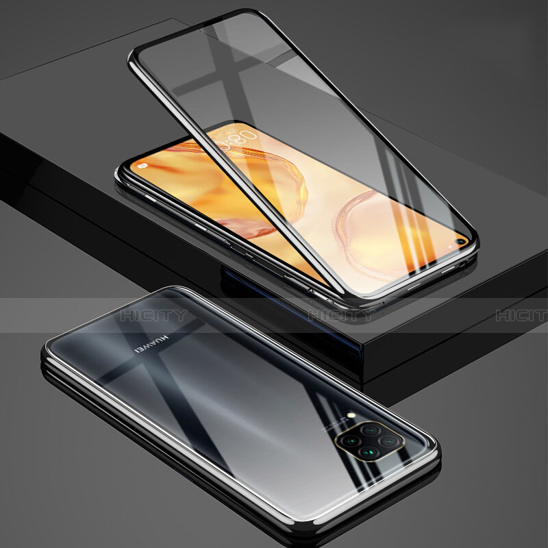 Handyhülle Hülle Luxus Aluminium Metall Rahmen Spiegel 360 Grad Ganzkörper Tasche T03 für Huawei P40 Lite groß