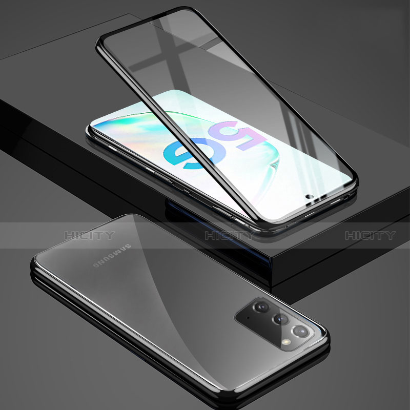 Handyhülle Hülle Luxus Aluminium Metall Rahmen Spiegel 360 Grad Ganzkörper Tasche T03 für Samsung Galaxy Note 20 5G