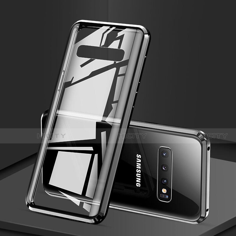Handyhülle Hülle Luxus Aluminium Metall Rahmen Spiegel 360 Grad Ganzkörper Tasche T03 für Samsung Galaxy S10 5G