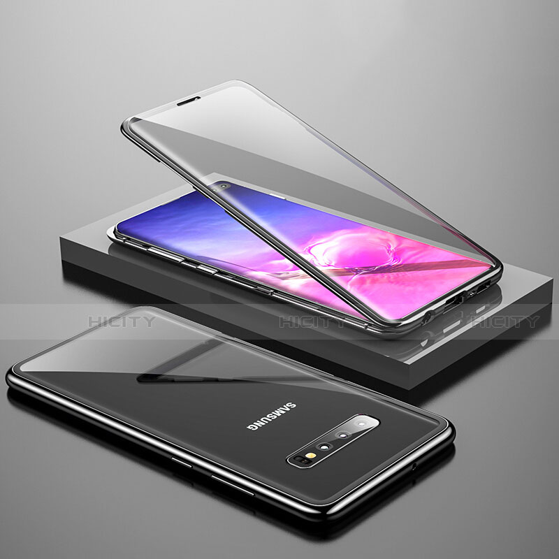 Handyhülle Hülle Luxus Aluminium Metall Rahmen Spiegel 360 Grad Ganzkörper Tasche T04 für Samsung Galaxy S10 5G