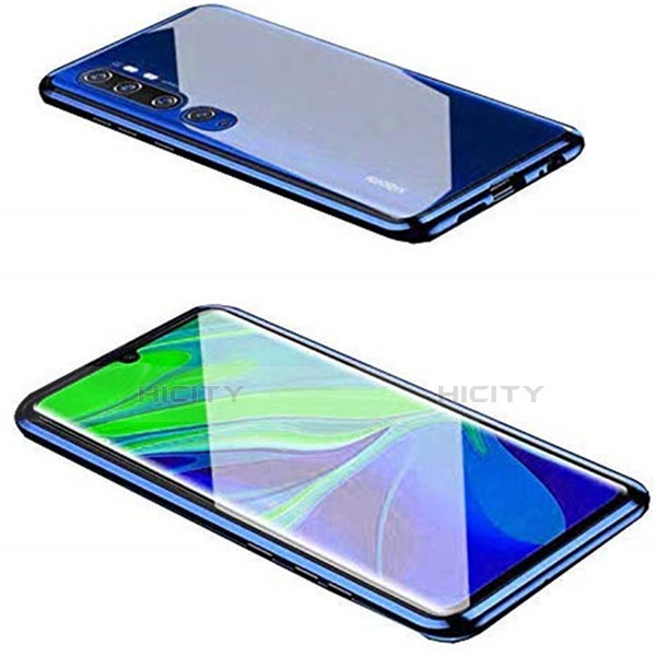 Handyhülle Hülle Luxus Aluminium Metall Rahmen Spiegel 360 Grad Ganzkörper Tasche T04 für Xiaomi Mi Note 10 groß