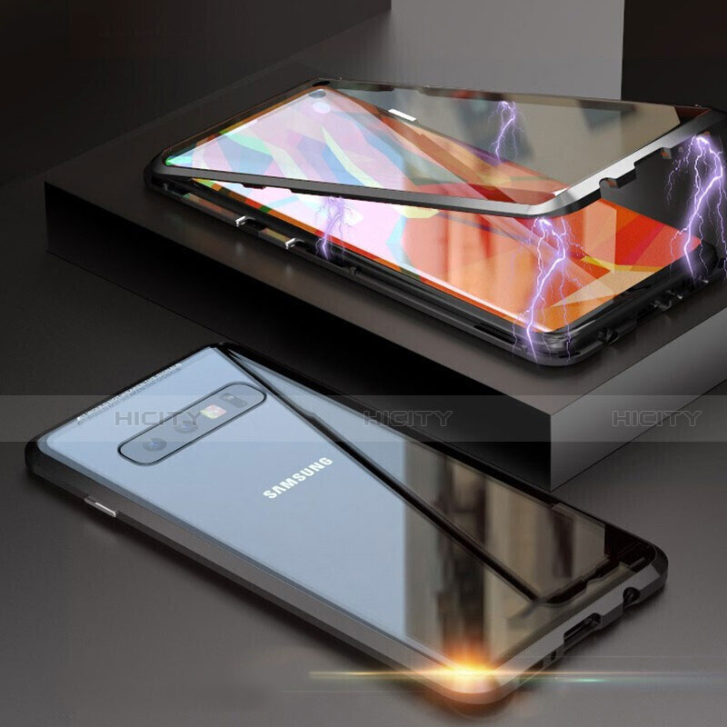 Handyhülle Hülle Luxus Aluminium Metall Rahmen Spiegel 360 Grad Ganzkörper Tasche T05 für Samsung Galaxy S10 5G groß
