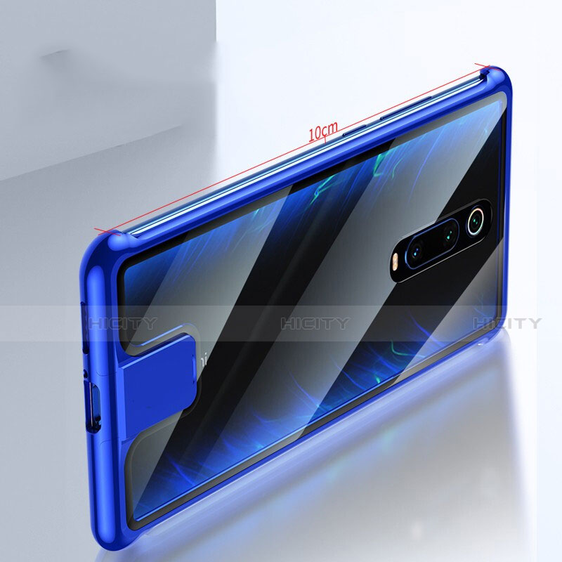 Handyhülle Hülle Luxus Aluminium Metall Rahmen Spiegel 360 Grad Ganzkörper Tasche T05 für Xiaomi Mi 9T Pro groß