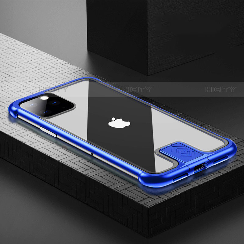 Handyhülle Hülle Luxus Aluminium Metall Rahmen Spiegel 360 Grad Tasche für Apple iPhone 11 Pro Max