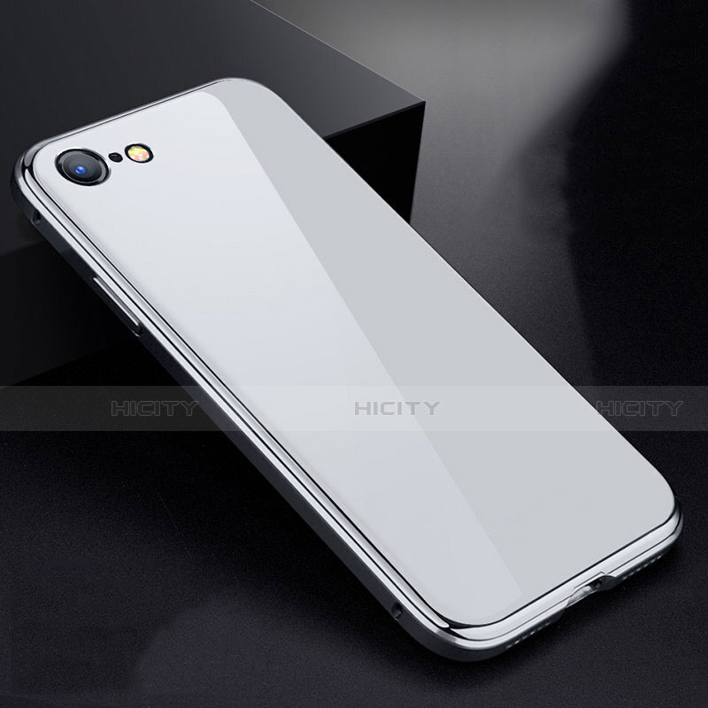 Handyhülle Hülle Luxus Aluminium Metall Rahmen Spiegel 360 Grad Tasche für Apple iPhone 7 groß
