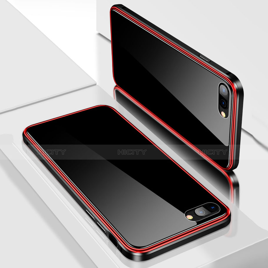 Handyhülle Hülle Luxus Aluminium Metall Rahmen Spiegel 360 Grad Tasche für Apple iPhone 7 Plus groß