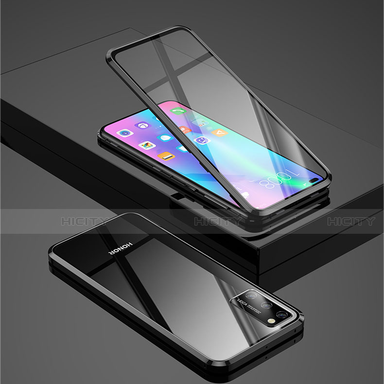 Handyhülle Hülle Luxus Aluminium Metall Rahmen Spiegel 360 Grad Tasche für Huawei Honor V30 5G groß