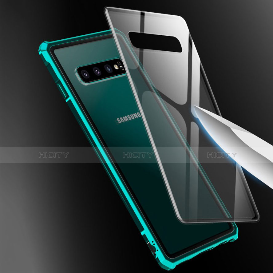 Handyhülle Hülle Luxus Aluminium Metall Rahmen Spiegel 360 Grad Tasche für Samsung Galaxy S10 5G groß