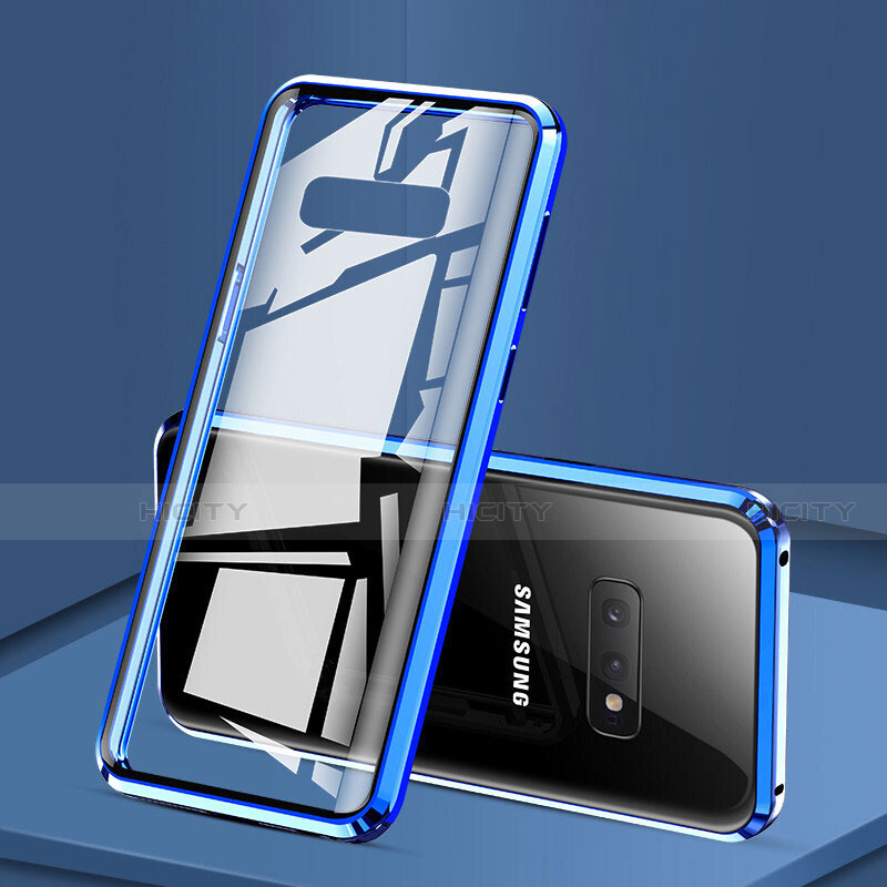 Handyhülle Hülle Luxus Aluminium Metall Rahmen Spiegel 360 Grad Tasche für Samsung Galaxy S10e groß