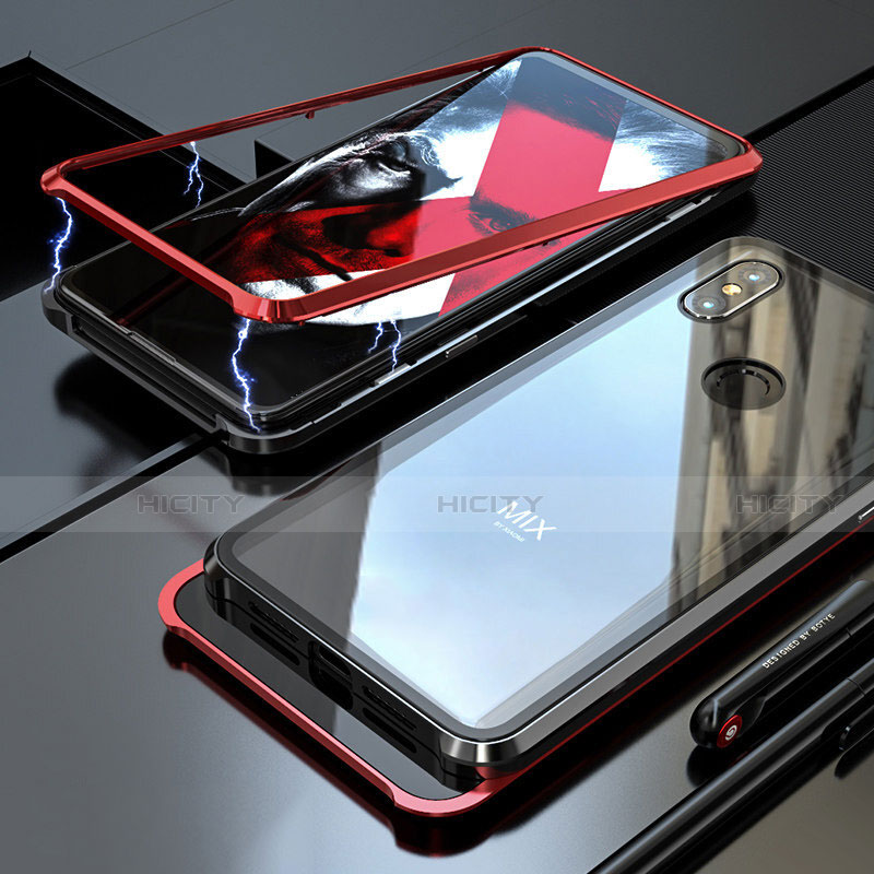 Handyhülle Hülle Luxus Aluminium Metall Rahmen Spiegel 360 Grad Tasche für Xiaomi Mi Mix 3