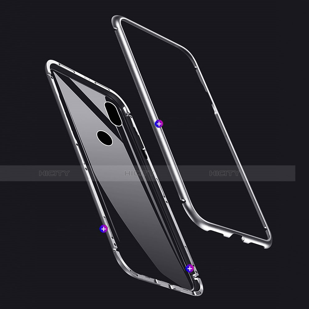 Handyhülle Hülle Luxus Aluminium Metall Rahmen Spiegel 360 Grad Tasche für Xiaomi Redmi Note 7 Pro groß