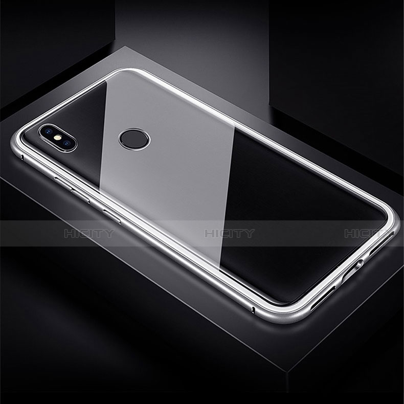 Handyhülle Hülle Luxus Aluminium Metall Rahmen Spiegel 360 Grad Tasche für Xiaomi Redmi Note 7 Pro groß