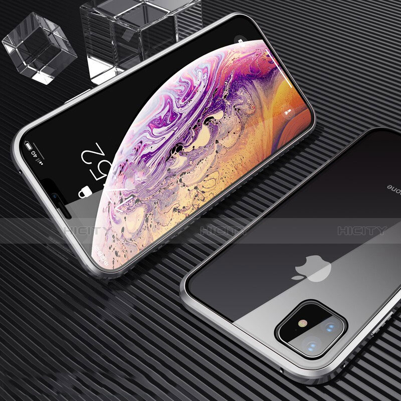 Handyhülle Hülle Luxus Aluminium Metall Rahmen Spiegel 360 Grad Tasche M01 für Apple iPhone 11