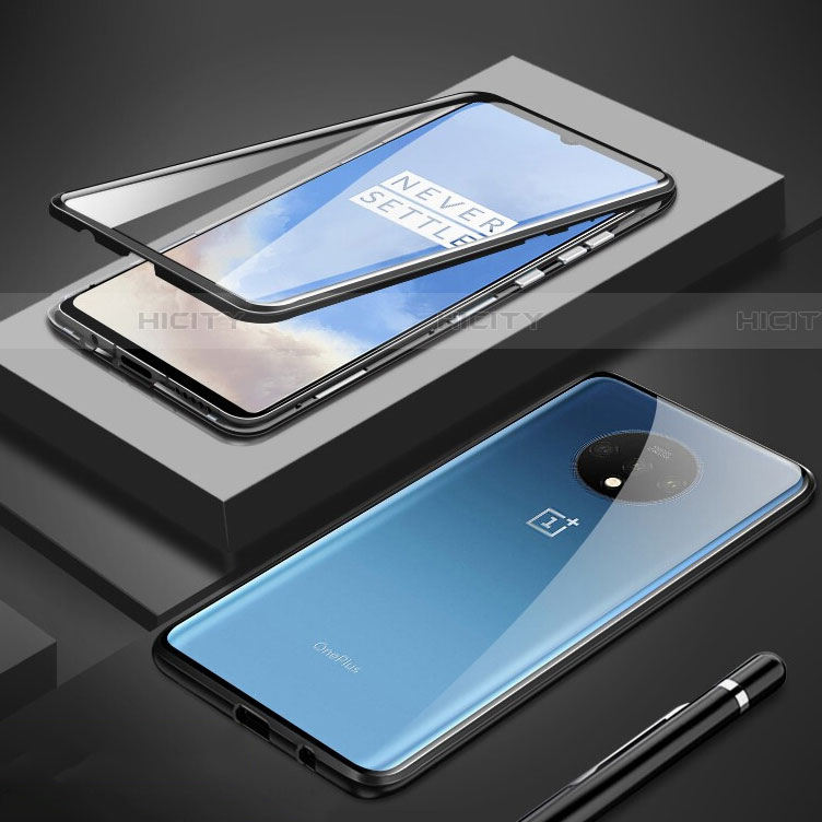 Handyhülle Hülle Luxus Aluminium Metall Rahmen Spiegel 360 Grad Tasche M01 für OnePlus 7T