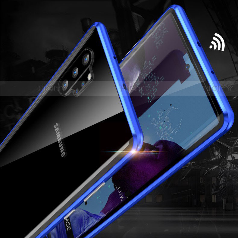 Handyhülle Hülle Luxus Aluminium Metall Rahmen Spiegel 360 Grad Tasche M01 für Samsung Galaxy Note 10 Plus groß