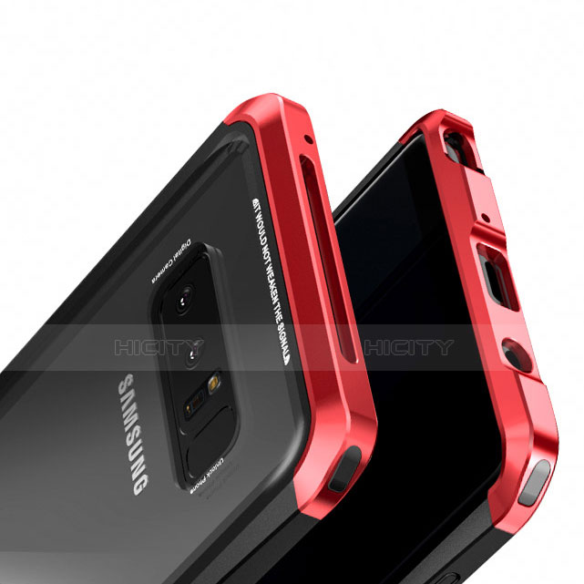 Handyhülle Hülle Luxus Aluminium Metall Rahmen Spiegel 360 Grad Tasche M01 für Samsung Galaxy Note 8 groß