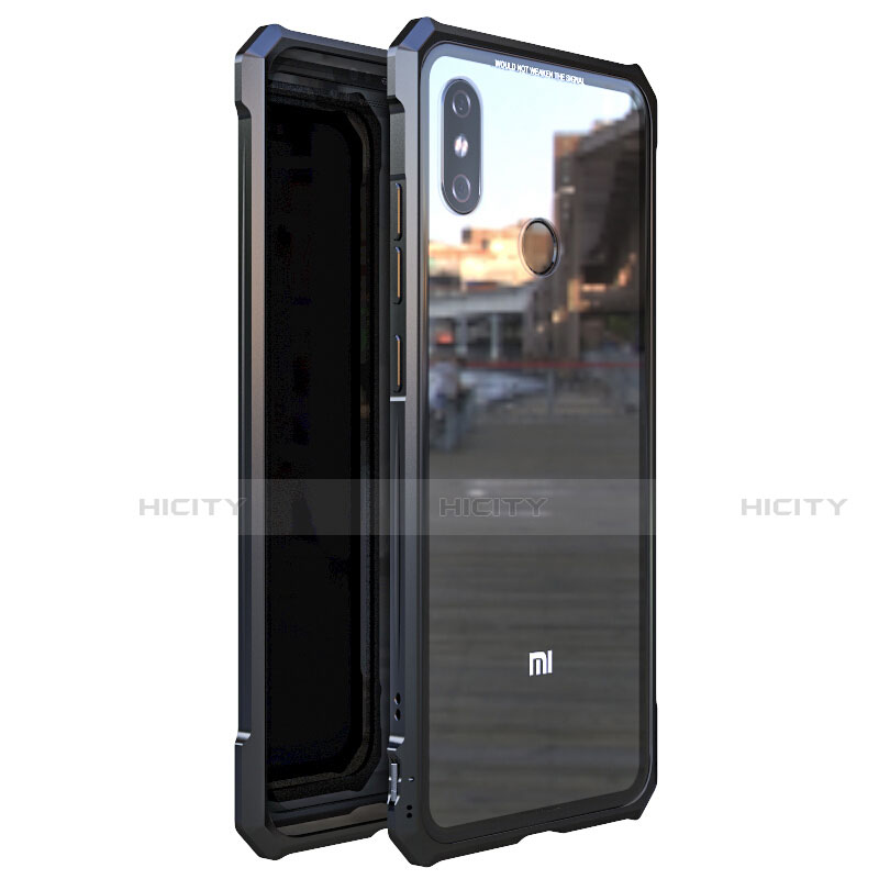 Handyhülle Hülle Luxus Aluminium Metall Rahmen Spiegel 360 Grad Tasche M01 für Xiaomi Mi 8 groß