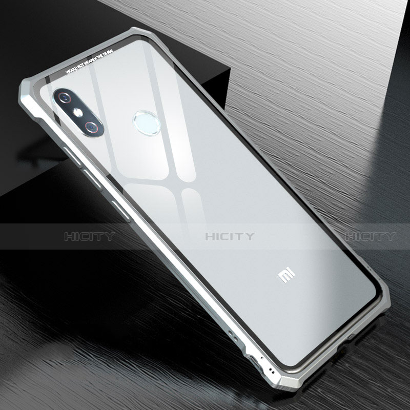 Handyhülle Hülle Luxus Aluminium Metall Rahmen Spiegel 360 Grad Tasche M01 für Xiaomi Mi 8 groß