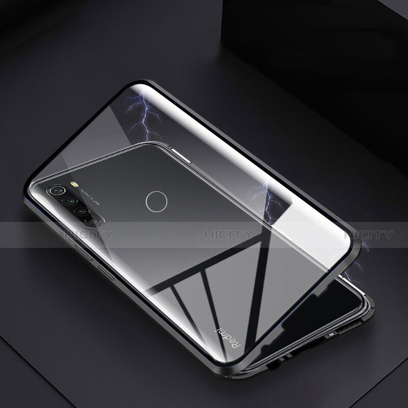 Handyhülle Hülle Luxus Aluminium Metall Rahmen Spiegel 360 Grad Tasche M01 für Xiaomi Redmi Note 8 groß