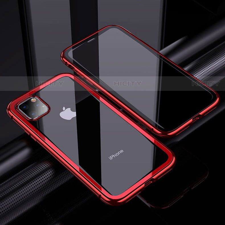 Handyhülle Hülle Luxus Aluminium Metall Rahmen Spiegel 360 Grad Tasche M02 für Apple iPhone 11 Pro Max