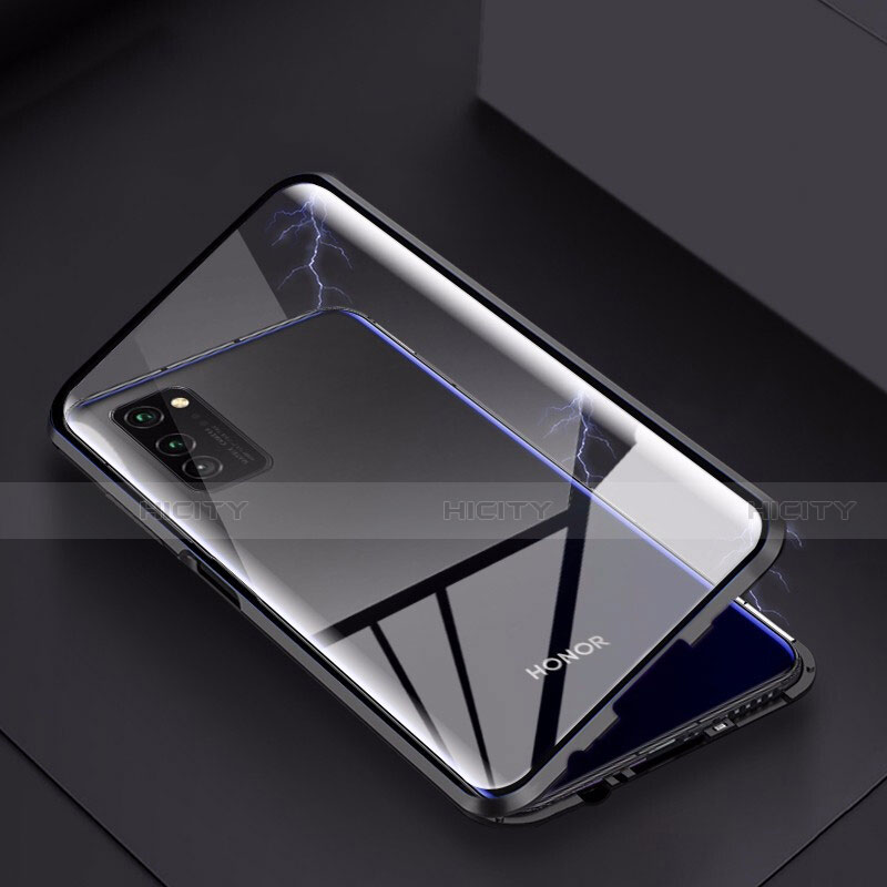 Handyhülle Hülle Luxus Aluminium Metall Rahmen Spiegel 360 Grad Tasche M02 für Huawei Honor V30 5G groß