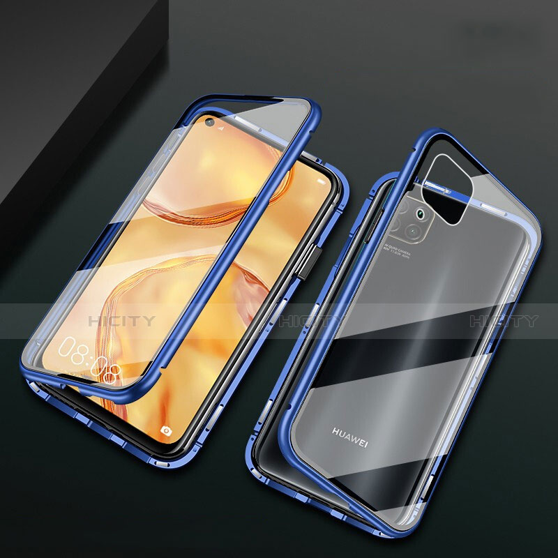 Handyhülle Hülle Luxus Aluminium Metall Rahmen Spiegel 360 Grad Tasche M02 für Huawei Nova 6 SE groß