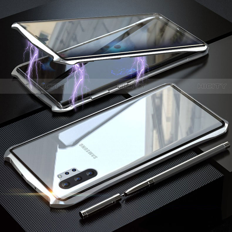 Handyhülle Hülle Luxus Aluminium Metall Rahmen Spiegel 360 Grad Tasche M02 für Samsung Galaxy Note 10 Plus 5G