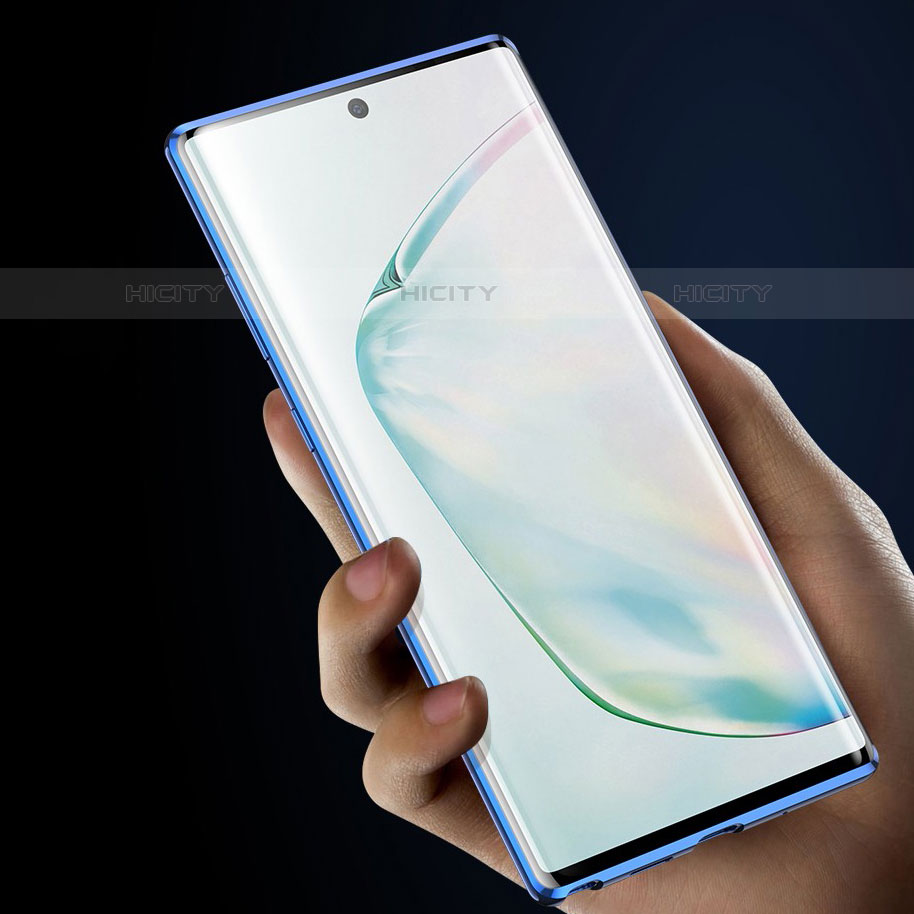 Handyhülle Hülle Luxus Aluminium Metall Rahmen Spiegel 360 Grad Tasche M03 für Samsung Galaxy Note 10 Plus 5G groß