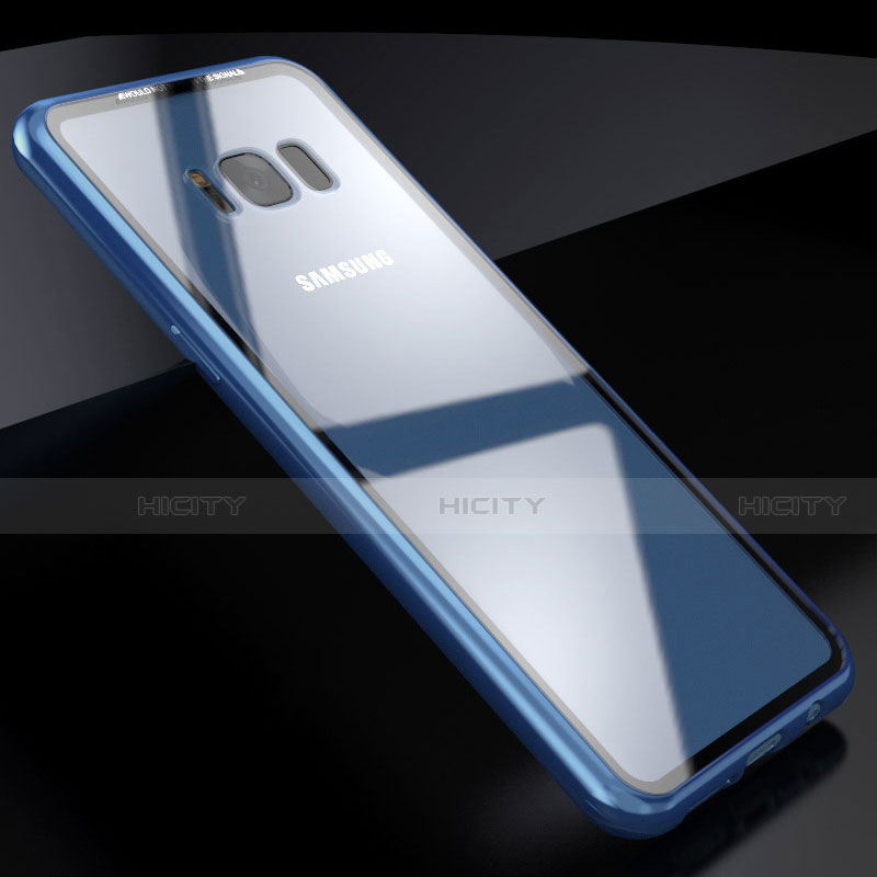 Handyhülle Hülle Luxus Aluminium Metall Rahmen Spiegel 360 Grad Tasche M03 für Samsung Galaxy S8 groß