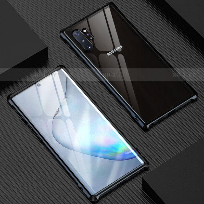 Handyhülle Hülle Luxus Aluminium Metall Rahmen Spiegel 360 Grad Tasche M04 für Samsung Galaxy Note 10 Plus 5G groß