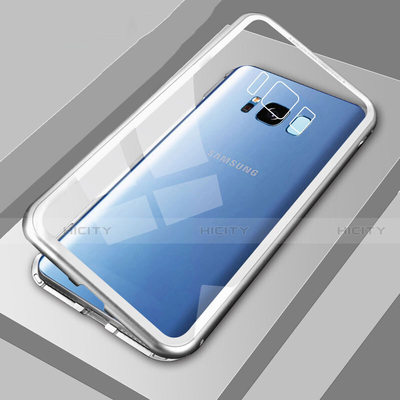 Handyhülle Hülle Luxus Aluminium Metall Rahmen Spiegel 360 Grad Tasche M04 für Samsung Galaxy S8 Plus