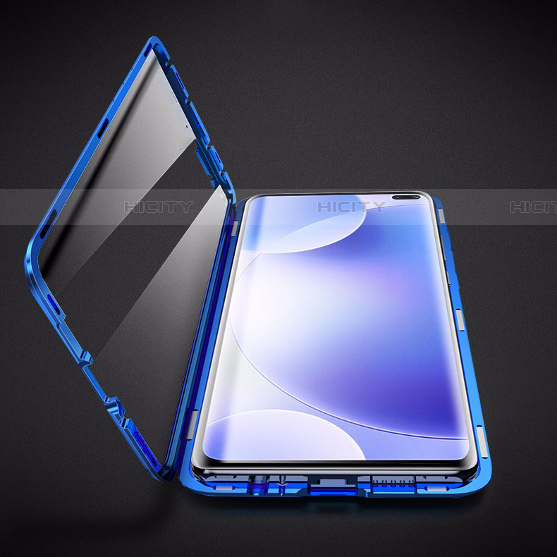 Handyhülle Hülle Luxus Aluminium Metall Rahmen Spiegel 360 Grad Tasche M04 für Xiaomi Poco X2 groß