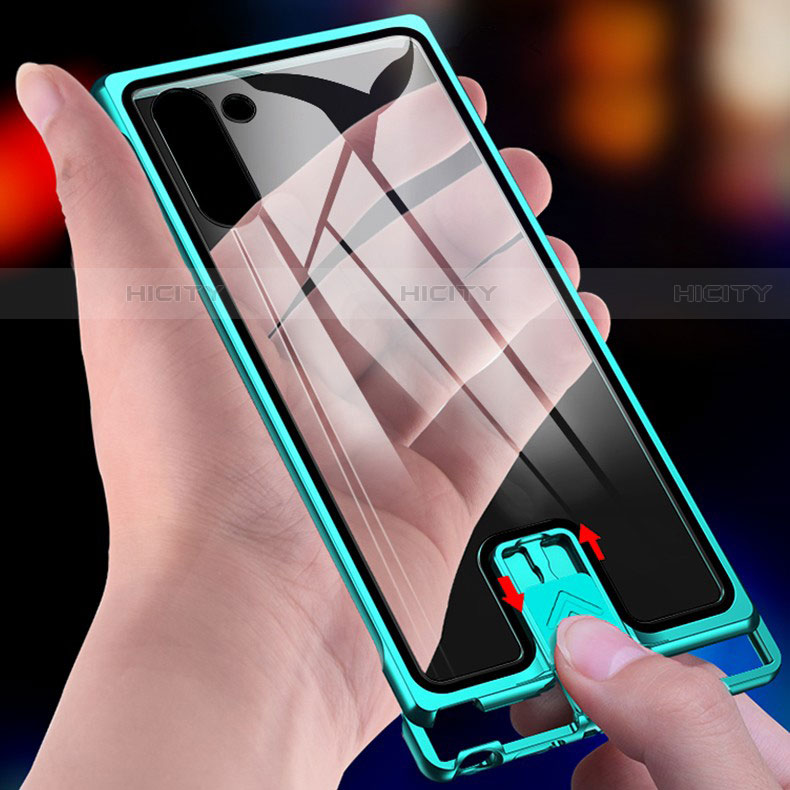 Handyhülle Hülle Luxus Aluminium Metall Rahmen Spiegel 360 Grad Tasche M05 für Samsung Galaxy Note 10 5G