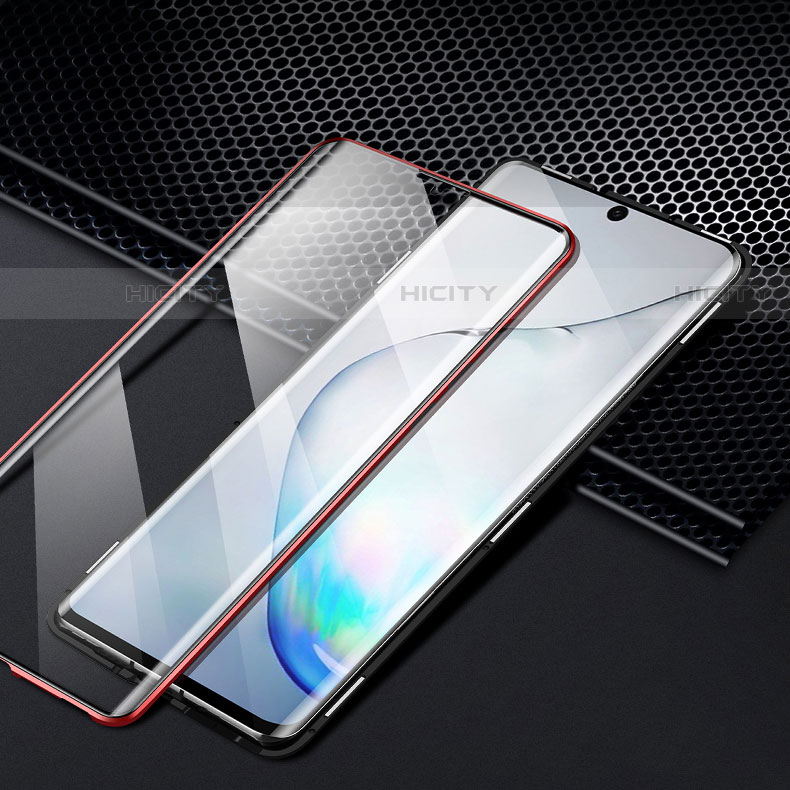Handyhülle Hülle Luxus Aluminium Metall Rahmen Spiegel 360 Grad Tasche M05 für Samsung Galaxy Note 10 Plus 5G groß