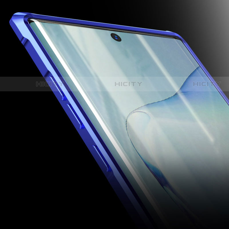 Handyhülle Hülle Luxus Aluminium Metall Rahmen Spiegel 360 Grad Tasche M06 für Samsung Galaxy Note 10 5G groß
