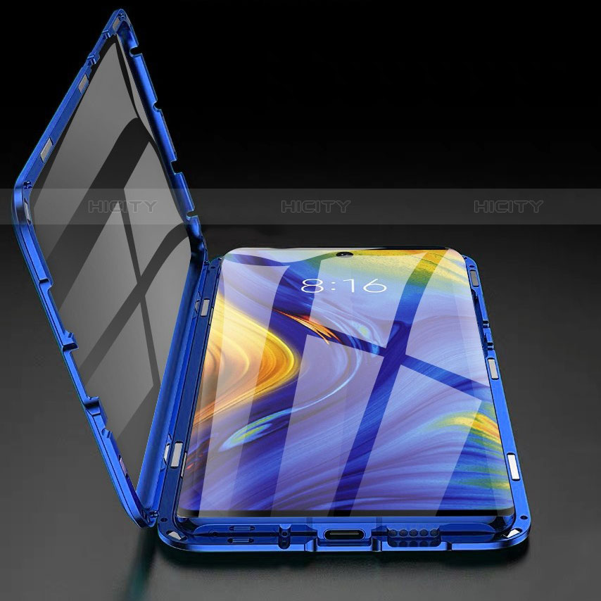 Handyhülle Hülle Luxus Aluminium Metall Rahmen Spiegel 360 Grad Tasche M07 für Samsung Galaxy Note 10 groß