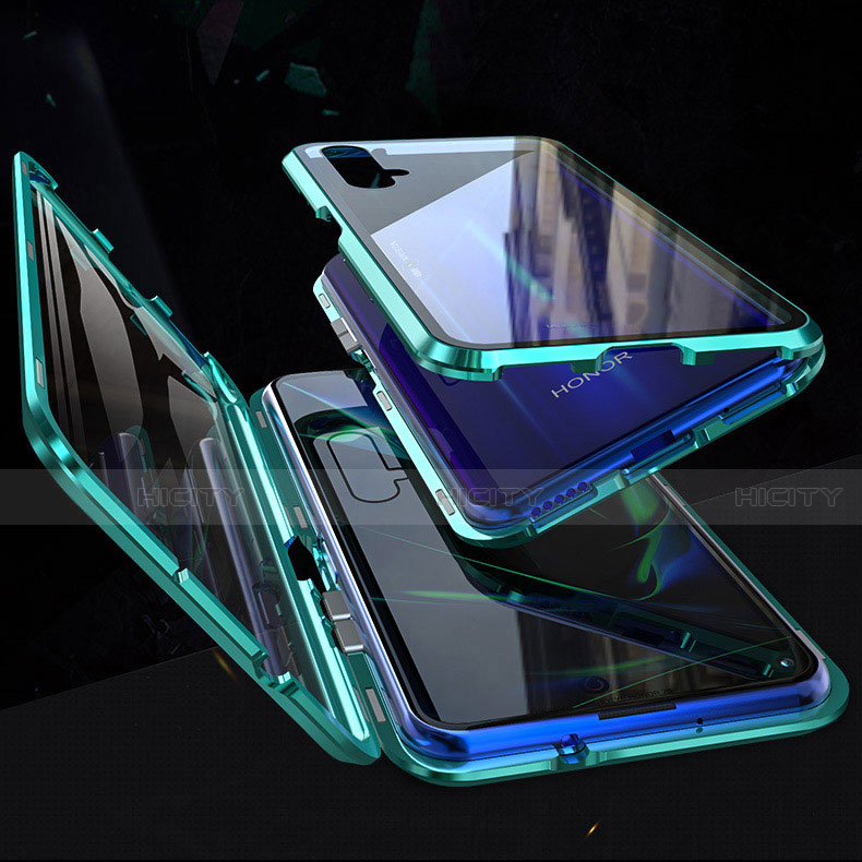 Handyhülle Hülle Luxus Aluminium Metall Rahmen Spiegel 360 Grad Tasche T01 für Huawei Honor 20 groß